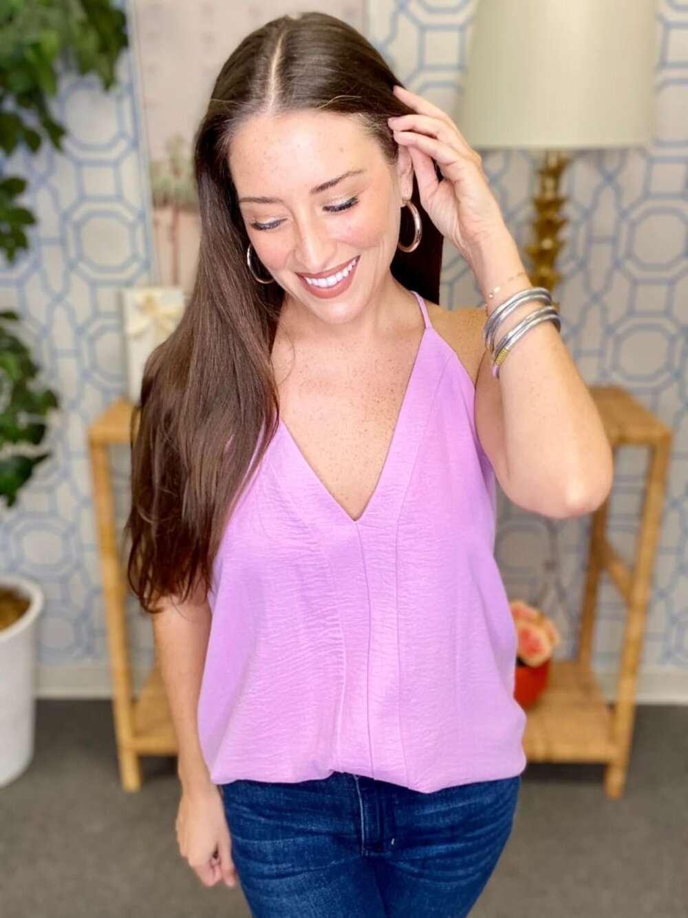 ADRIENNE The Solid Airflo Lined Tank